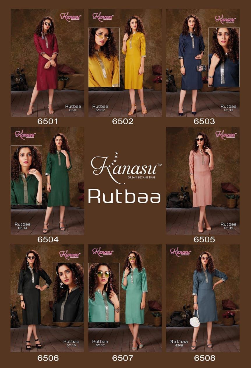 Kanasu Rutbaa Fancy Party Wear Rayon Designer Latest Kurti Collection